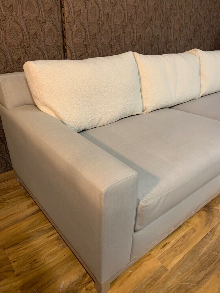 Ex Showhome Christian Liaigre 3 seater sofa grey, Boucle cushions rrp £23,000