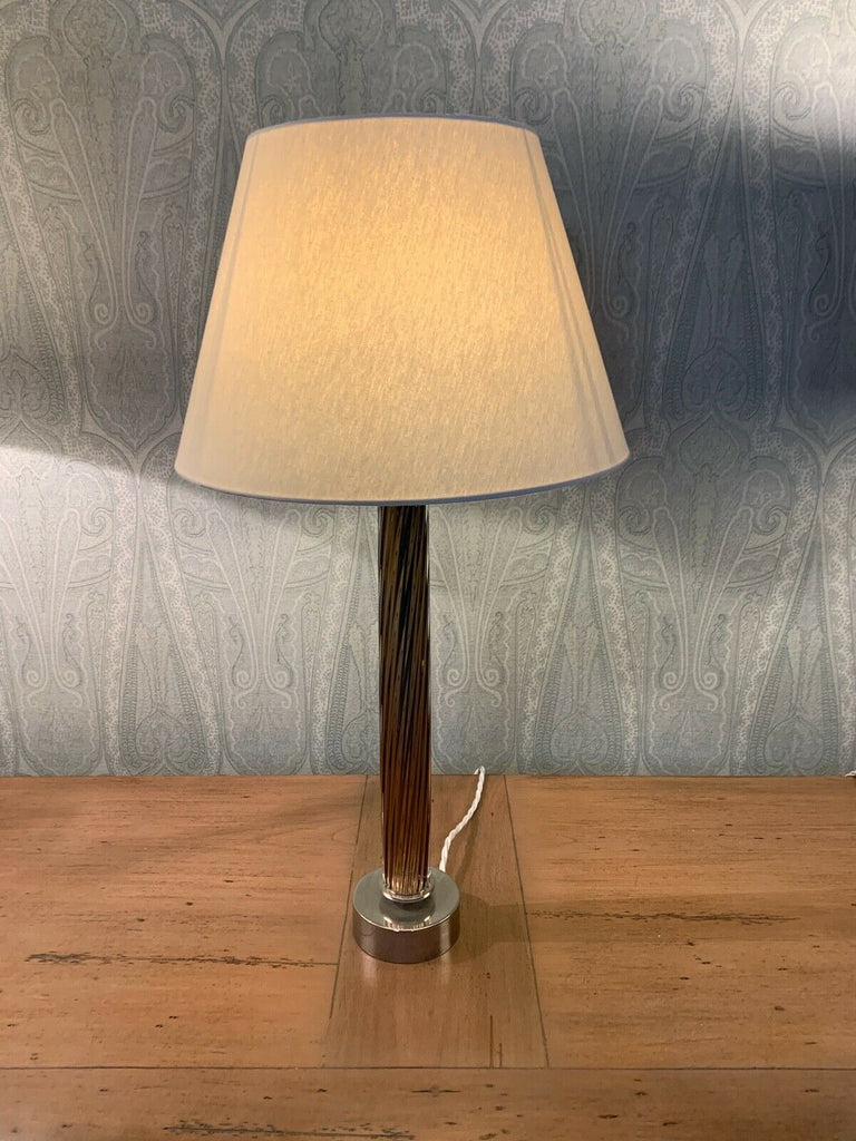 Best & Lloyd Glass Amber twist extra large table lamp  stunning quality