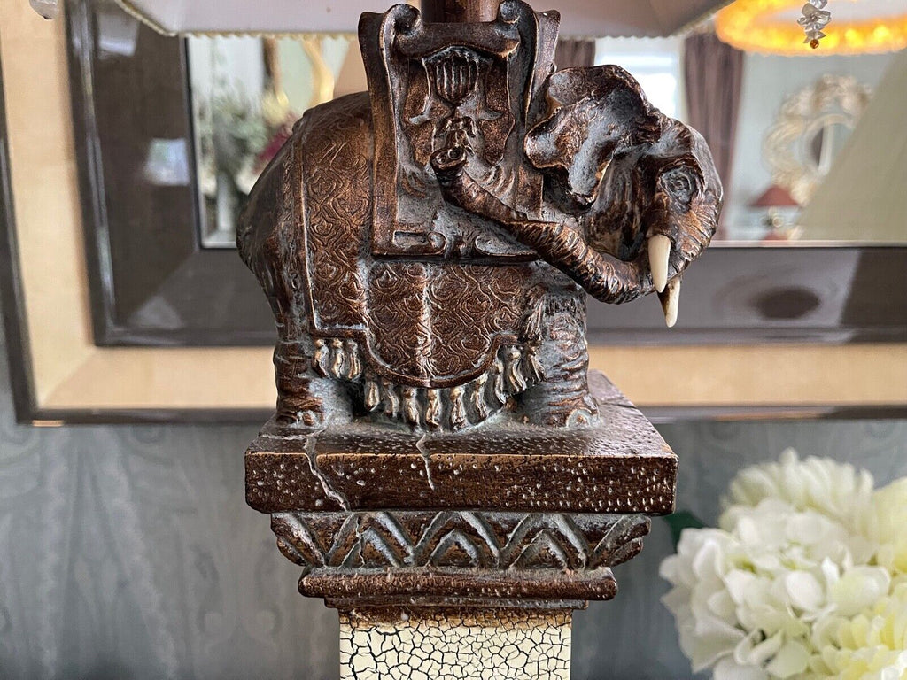 Stunning Quality Thomas Blakemore elephant pedestal table lamp lighting,