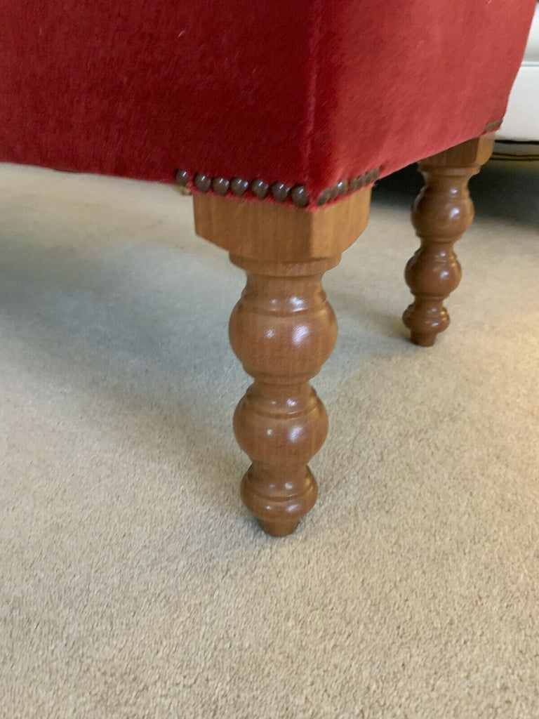 Brand New George Smith cerise  Mohair extra long stool hearth bench rrp £2798