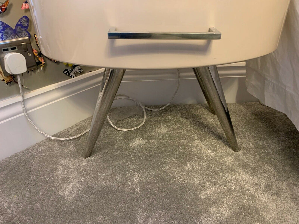 Pair of Kelly Hoppen Diaz Putty drawer side chest Lamp Table rrp £1250