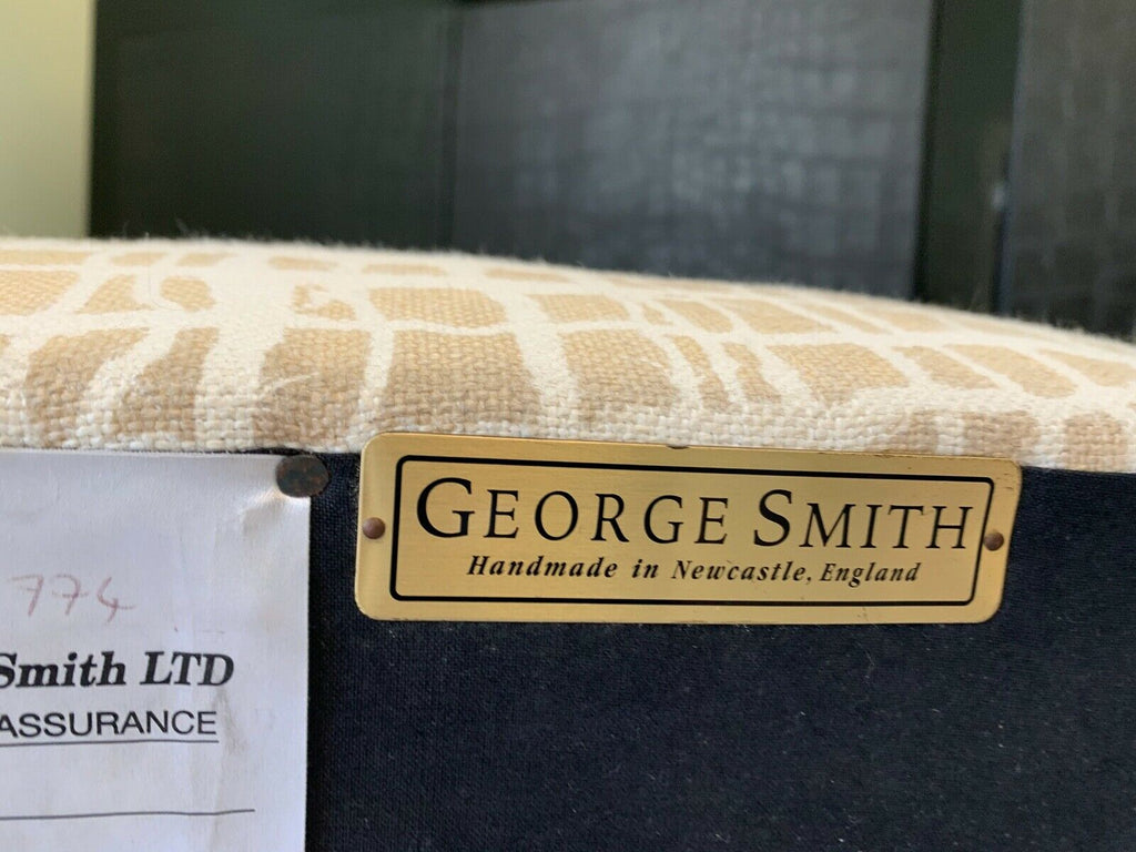 Ex display George Smith bull nose ottoman footstool superb contemporary  fabric