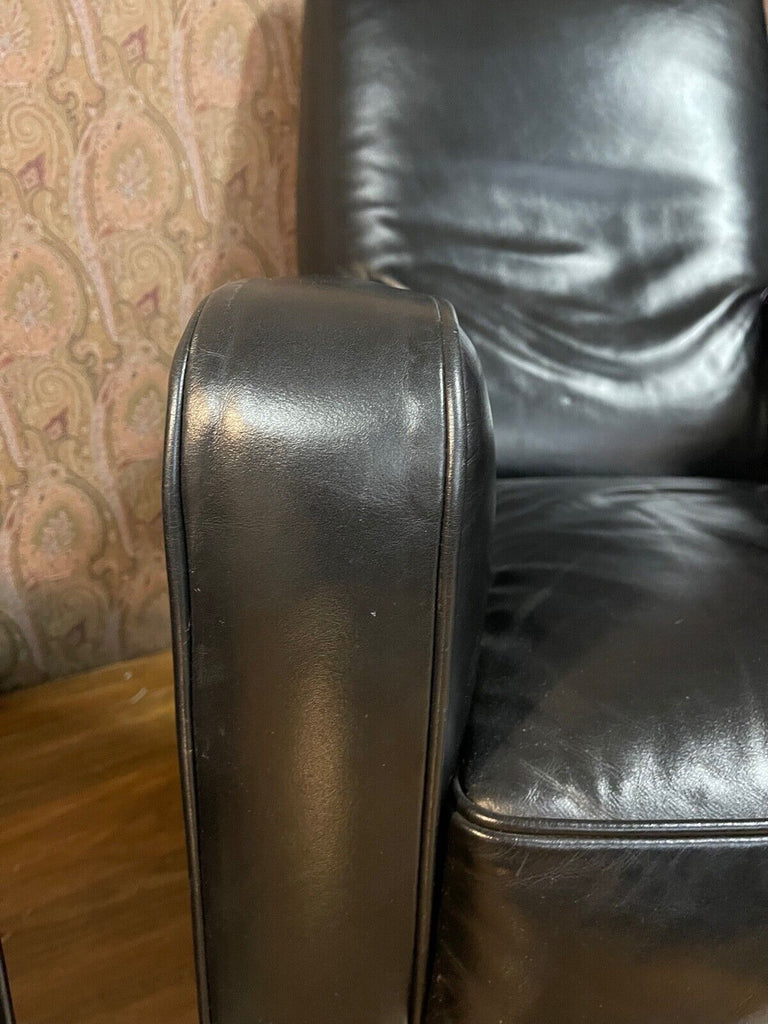 B&B Italia Maxalto Apta Black Glove Leather armchair, lounger chair rrp £3700 B