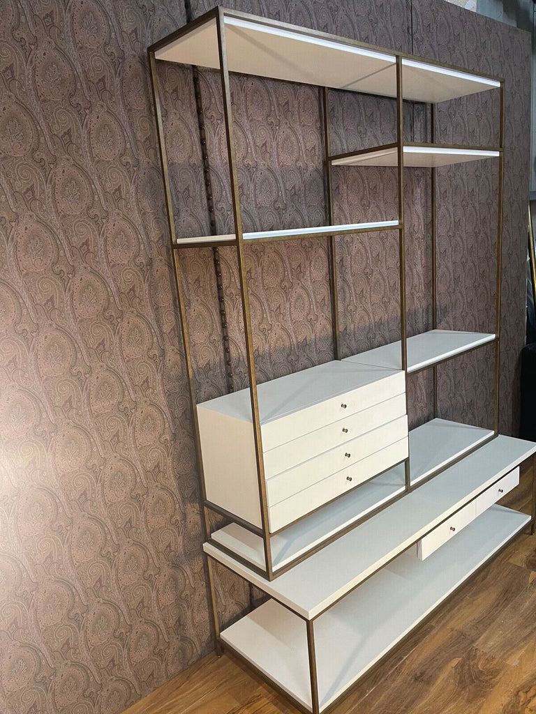 ex showhome Julian Chichester Bay Bookcase Gilt gold & velum wrapped rrp £6099