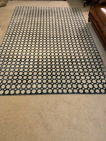 The Rug Company blue Silk spot rug, top top quality high silk content rrp £11500