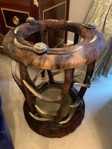 AMAZING Scottish Fur & simulated Horn oversized umbrella stick stand,