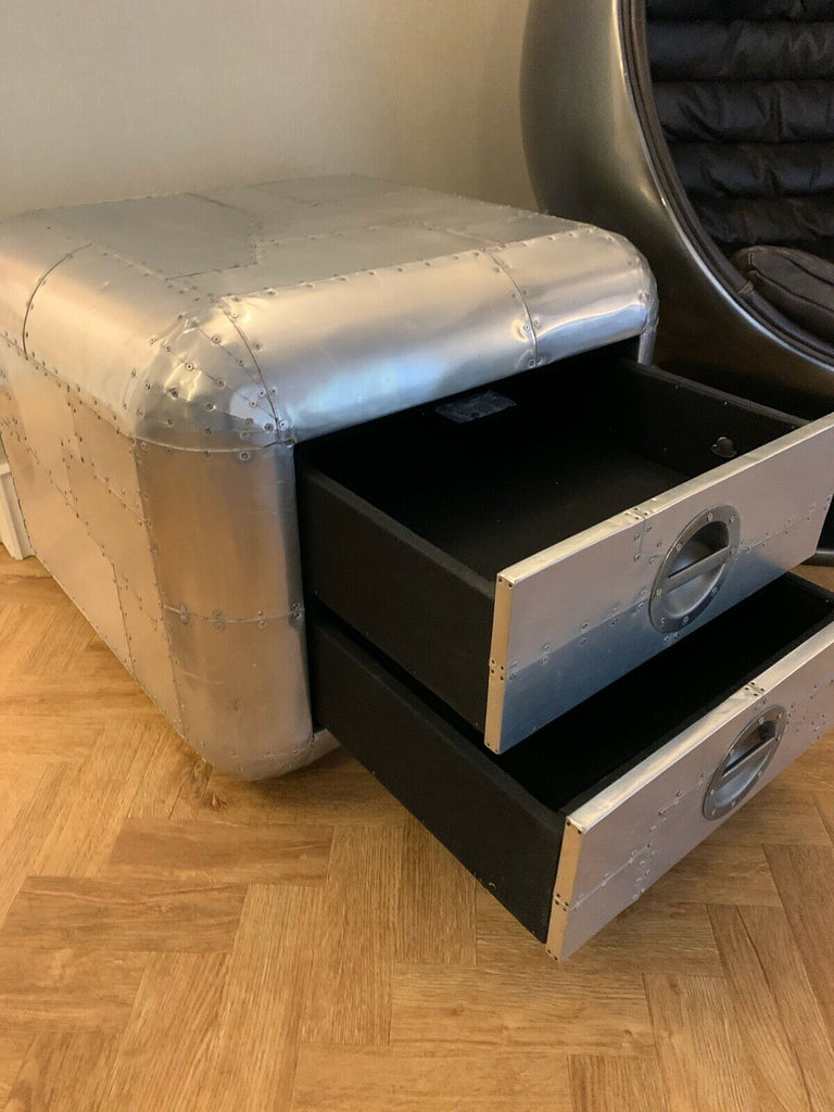 Timothy Oulton Aviator Black Hawk low chest of drawers rrp £2350