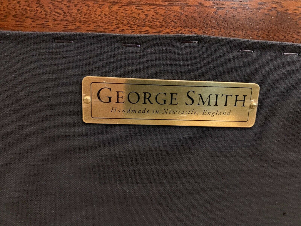 Ex Display George Smith white linen Klysmos  side armchair  chair rrp £2700