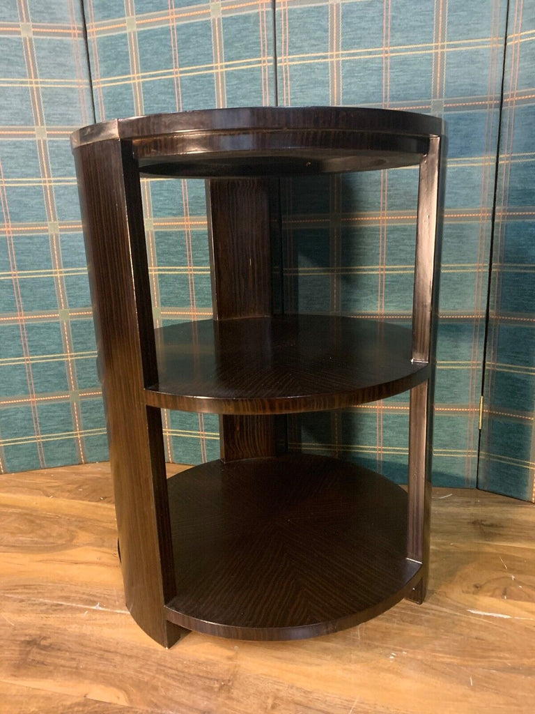 Julian Chichester Tribeca round side table with nickel detailing rrp £1450. A