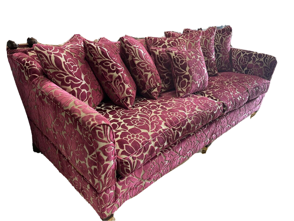 stunning Duresta Trafalgar large 3 seater sofa velvet floral fabric  rrp £6521
