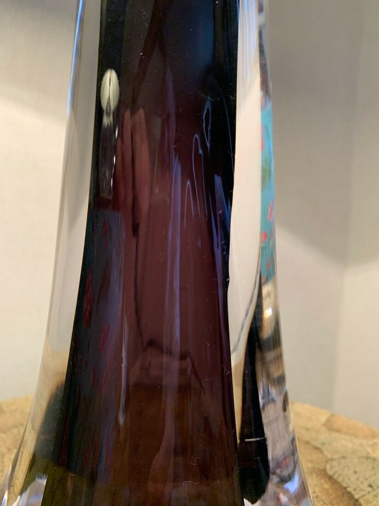 Ex Showhome Porta Romana Winged Perfume Bottle lamp PR shade aubergine rrp £2100