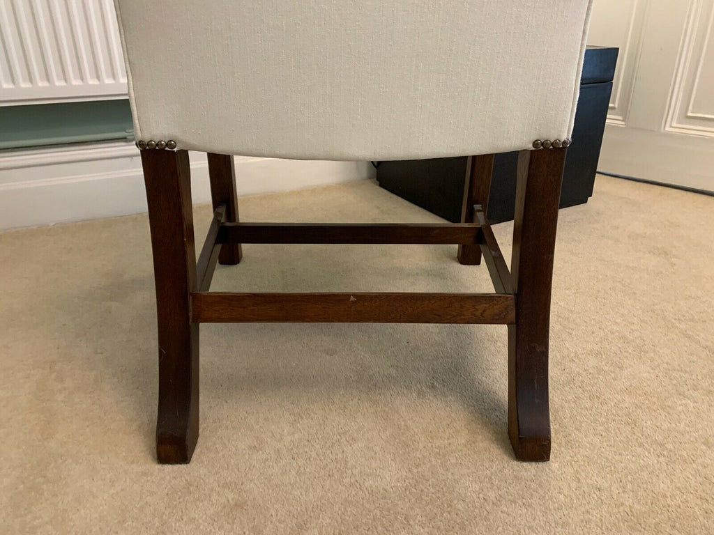Ex Display George Smith white linen Gainsborough side chair rrp £1800