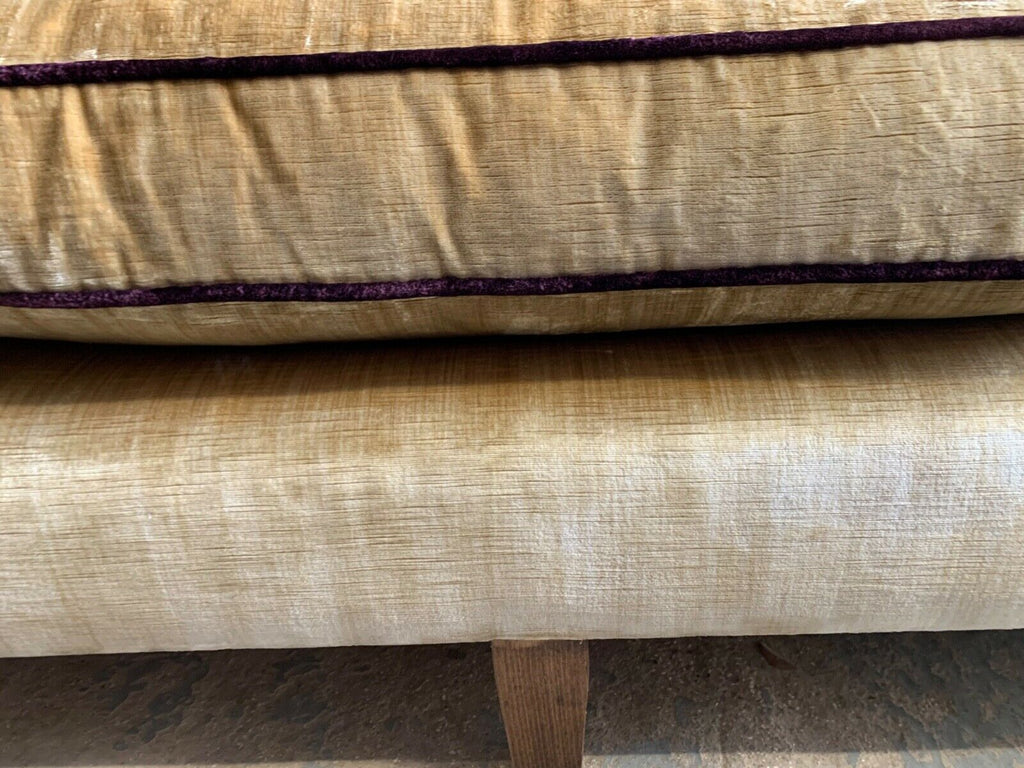 William Yeoward Champagne Velvet 4 seater sofa settee 267cm long rrp £25k B