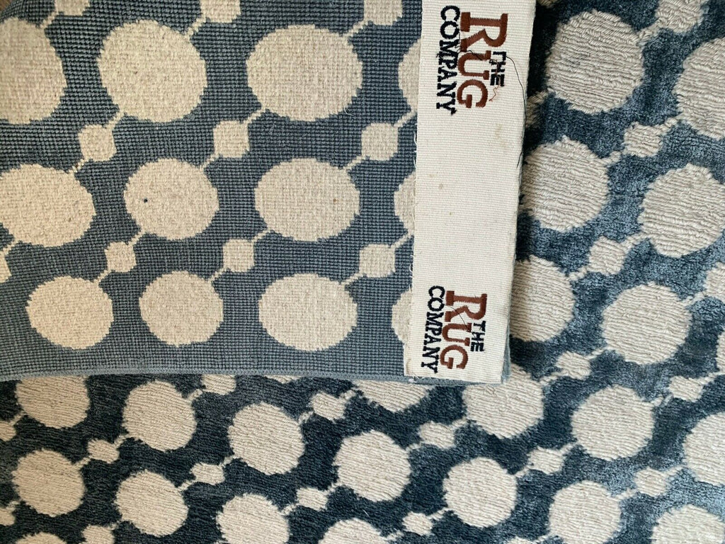 The Rug Company blue Silk spot rug, top top quality high silk content rrp £11500