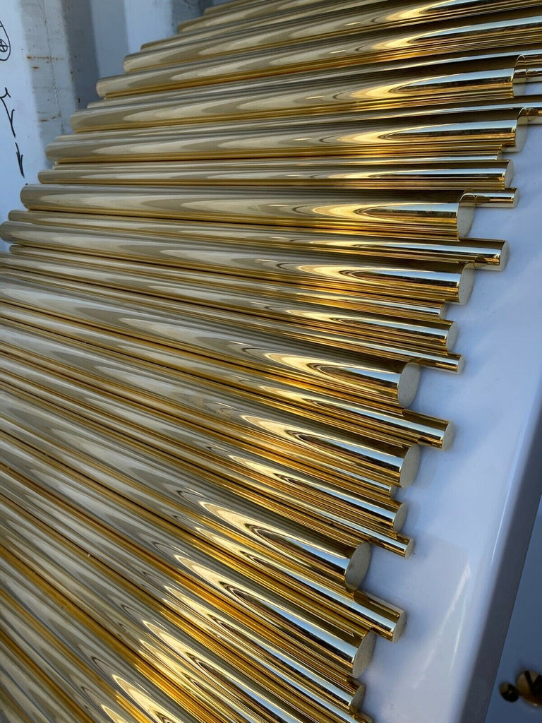 Ex Showhome, Maison Valentina Sierra Symphony round gold bath & taps rrp £26,999