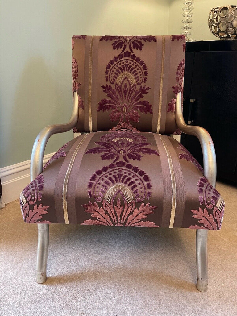 Gold Giltwood framed Rockerfella chair Jean Michel-Frank rrp £2600 each