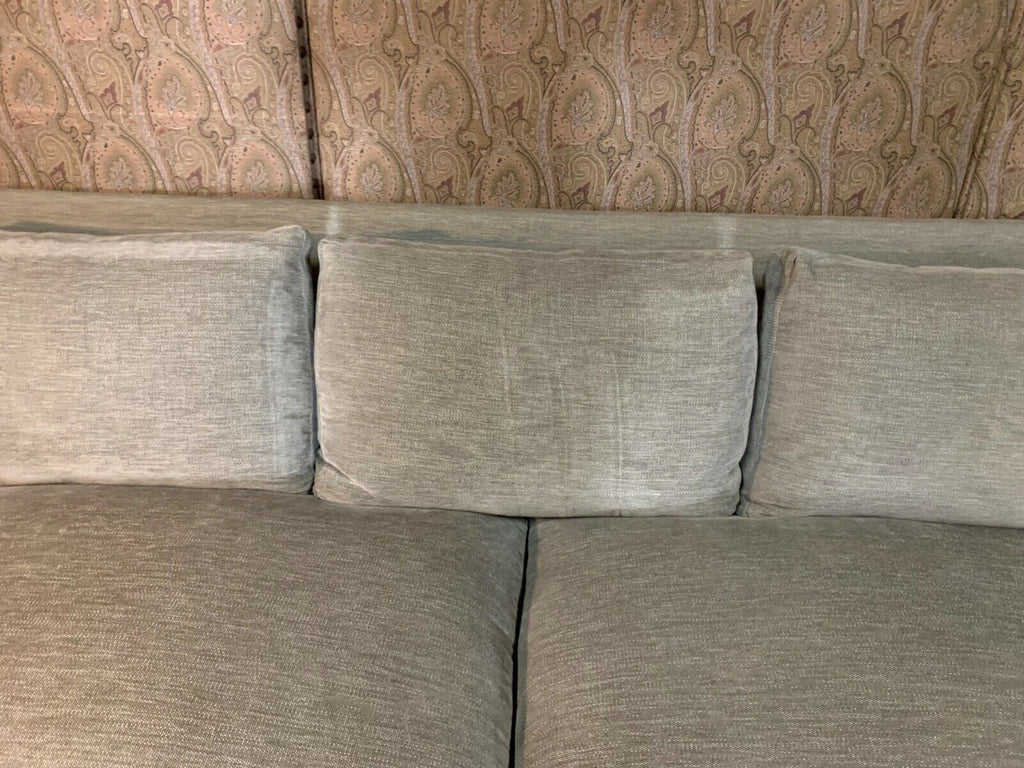 Ex Showhome Andrew Martin Pall Mall 3 seater sofa grey chenille fabric rrp £3750