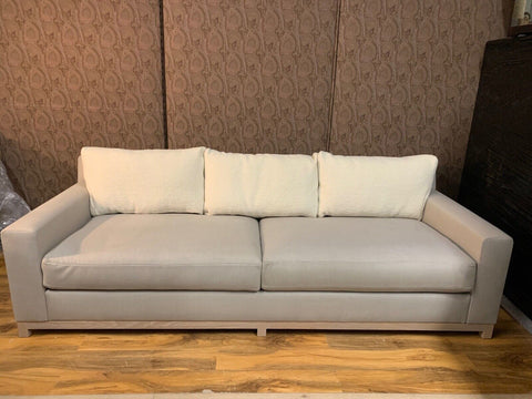 Ex Showhome Christian Liaigre 3 seater sofa grey, Boucle cushions rrp £23,000