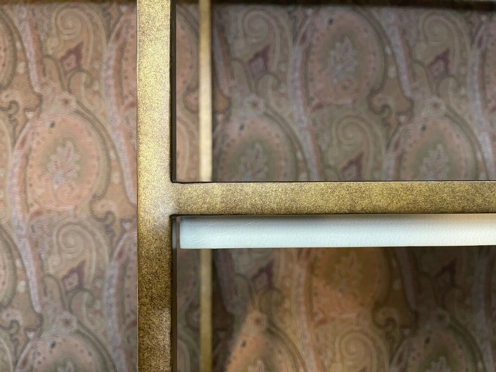 ex showhome Julian Chichester Bay Bookcase Gilt gold & velum wrapped rrp £6099