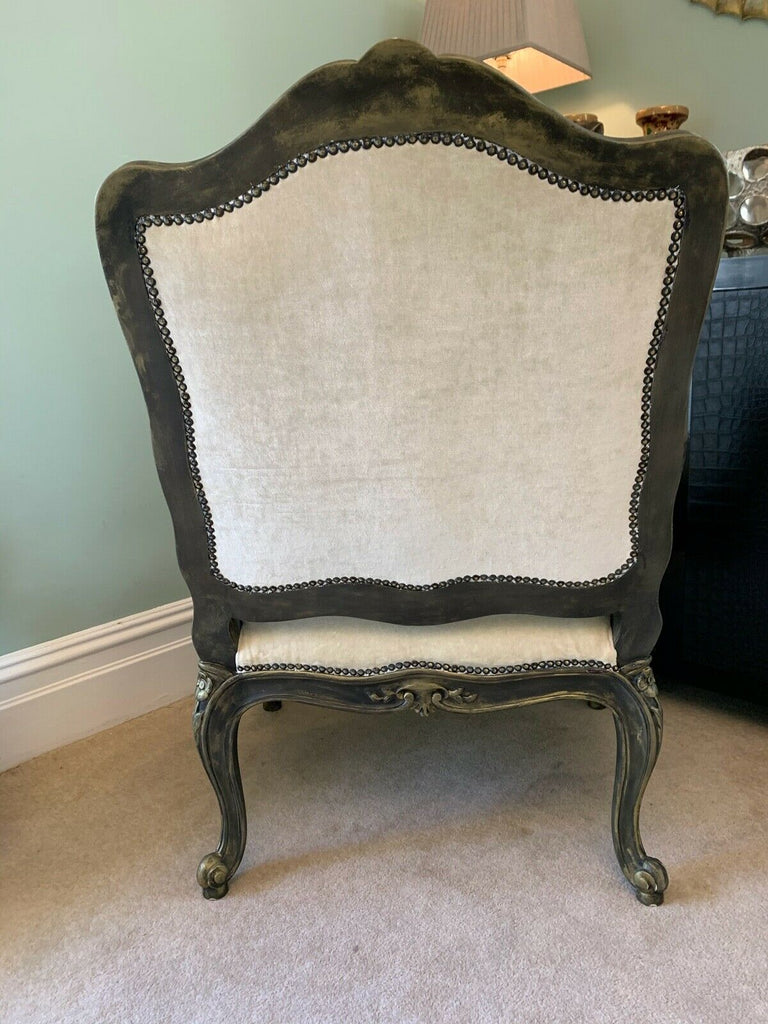 Amazing top quality Cream Mohair oversized salon armchair totally stunning piece