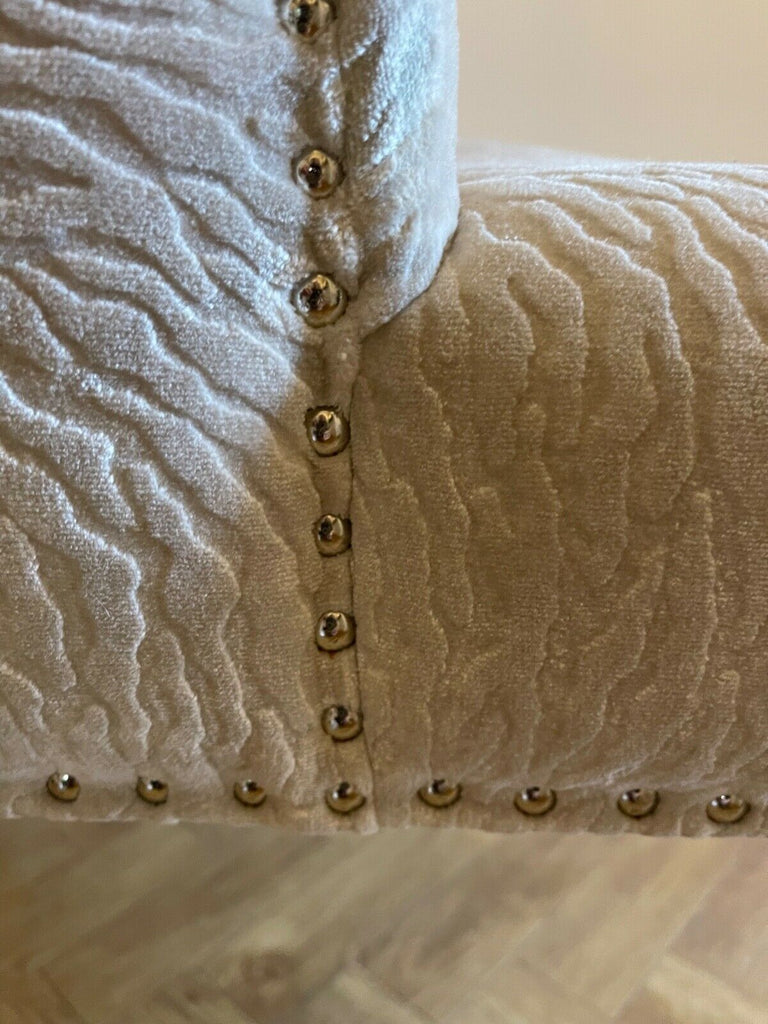 Superb interior design Ivory Velvet armchair by Baker Italy  cost £4200