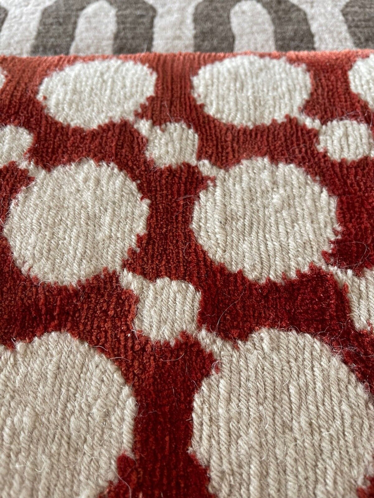 The Rug Company Nisha Crossland  Silk & Wool cream burnt orange rug, rrp £4800