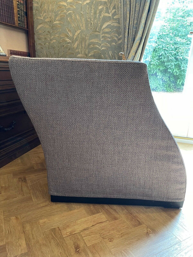 Ex Showhome Porada Silver Grey upholstered ultra high end armchair rrp £3800