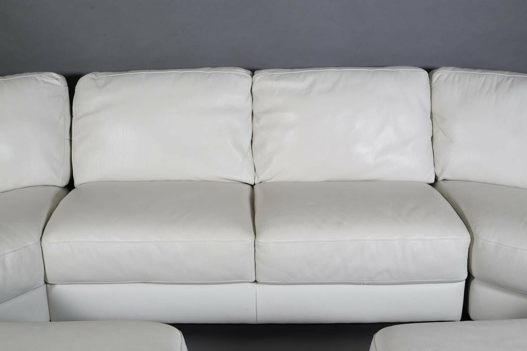 Italsofa Natuzzi HUGE Horseshoe u shaped white leather seven seater