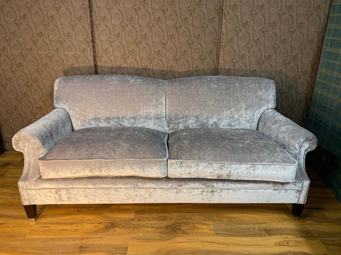 Ex Showhome George Smith Signature Laid back Scroll Arm 3 seater sofa rrp £9200