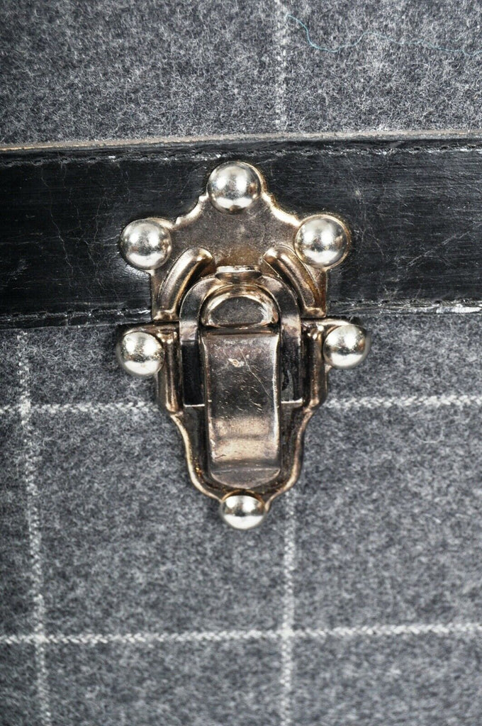 Andrew Martin tall chest of drawers with top storage tartan wool fabric rrp£2400