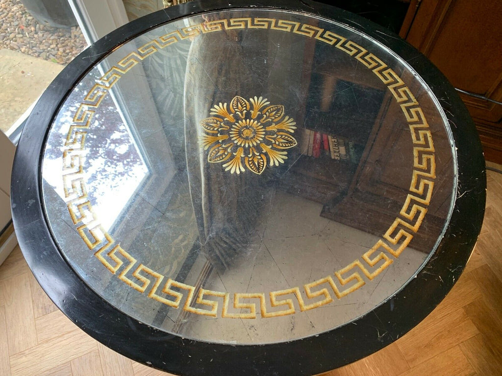 SUPRB John Richard Fine furnishing round Eglomise side table rrp £3200. B