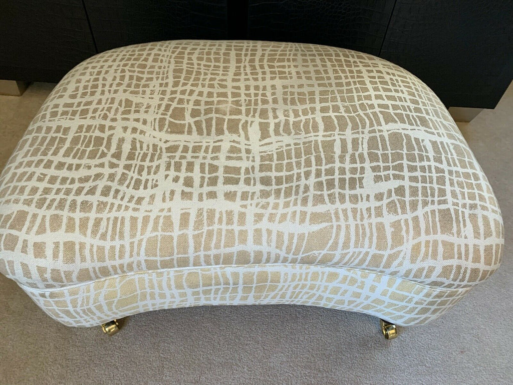 Ex display George Smith bull nose ottoman footstool superb contemporary  fabric