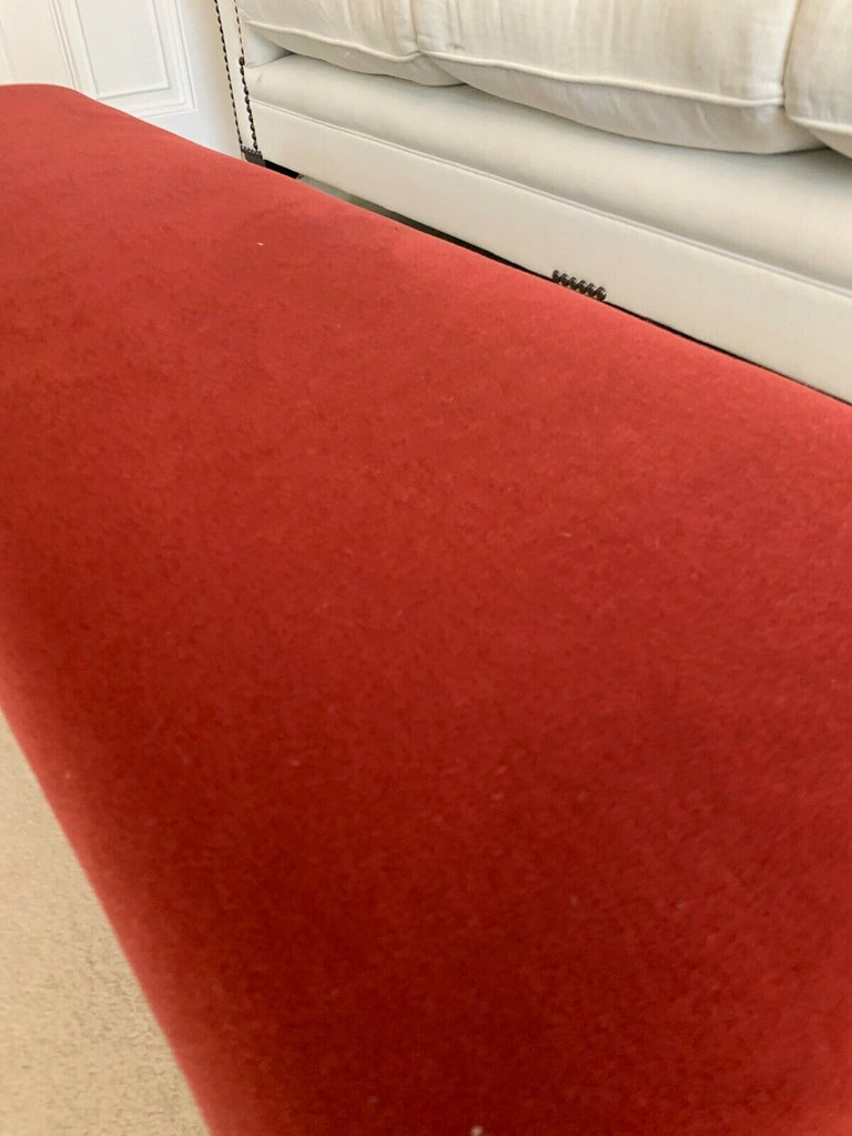 Brand New George Smith cerise  Mohair extra long stool hearth bench rrp £2798