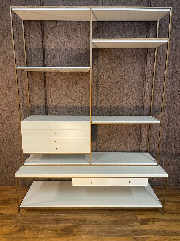 ex showhome Julian Chichester Bay Bookcase Gilt gold & velum wrapped rrp £6099