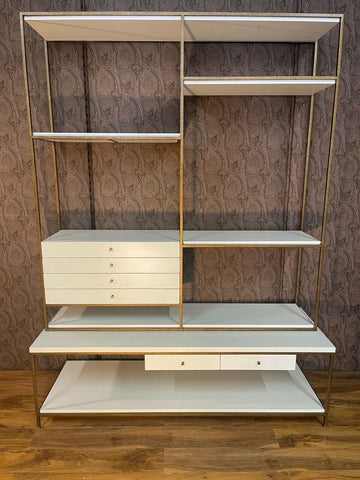 ex showhome Julian Chichester Bay Bookcase Gilt gold & velum wrapped rrp £6099