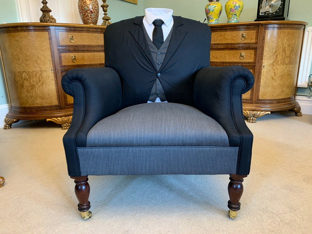 Ex Display George Smith Full scroll armchair, Footmans Butlers chair RRP £6200