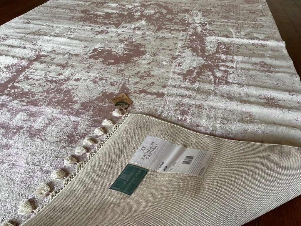 Unused Katherine Carnaby Vintage Pink rug 200cm by 290cm rrp £1600