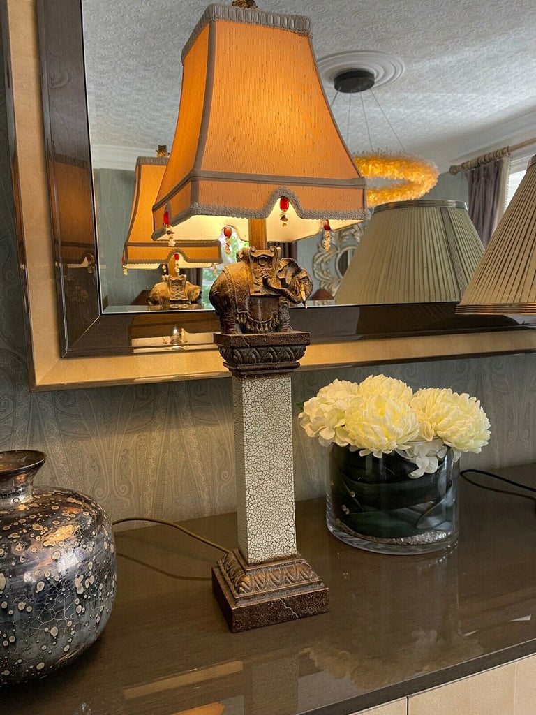 Stunning Quality Thomas Blakemore elephant pedestal table lamp lighting,