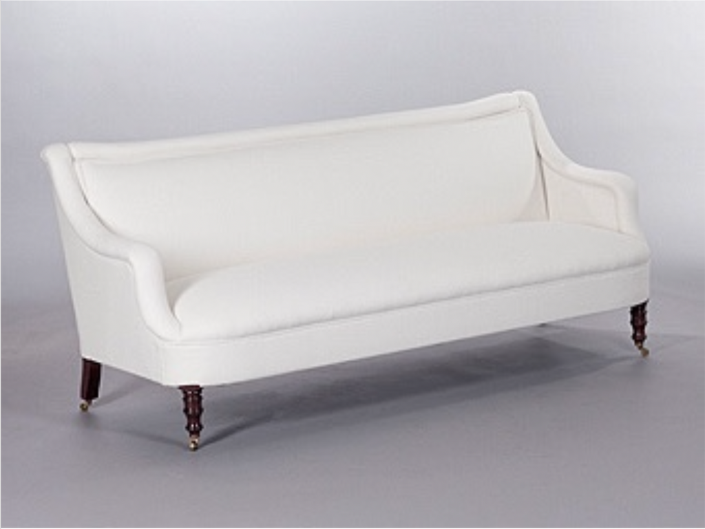 Ex Dimply George Smith Fairhill sofa settee white linen rrp £7900