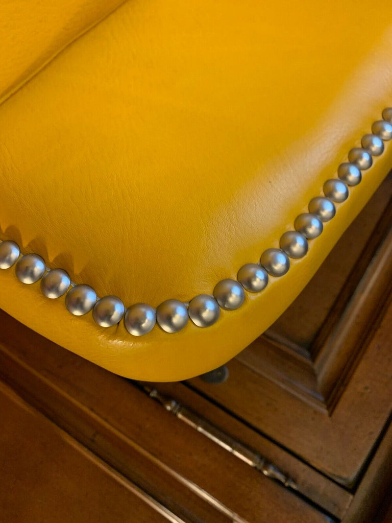 Ex Display Timothy Oulton Mustard Leather Oxford armchair rrp £3300