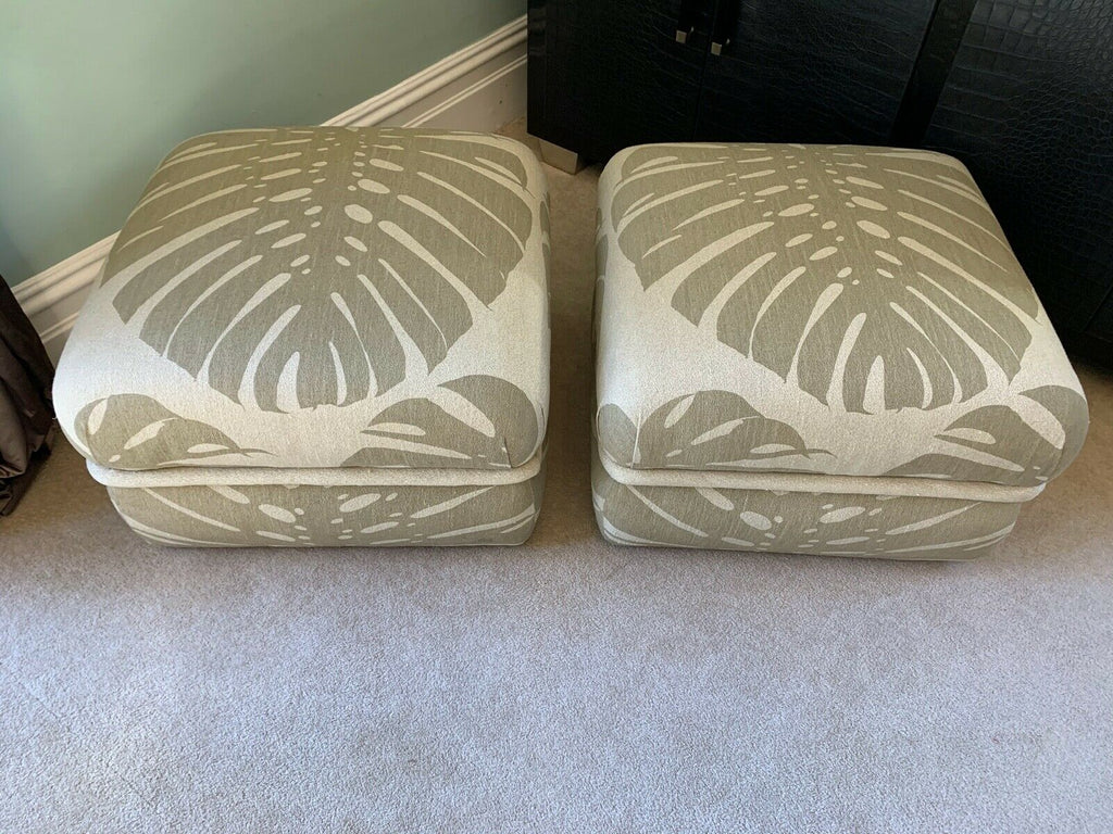 Ex Display George smith Racer ottoman footstool Raoul Exoticas fabric rrp £1850