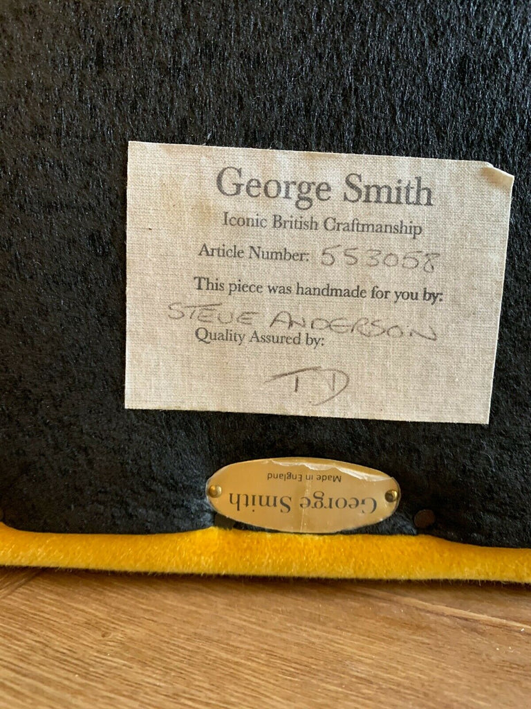 Ex Display George Smith Yellow Mohair Ilse CrawfordFootstool stool rrp £3140