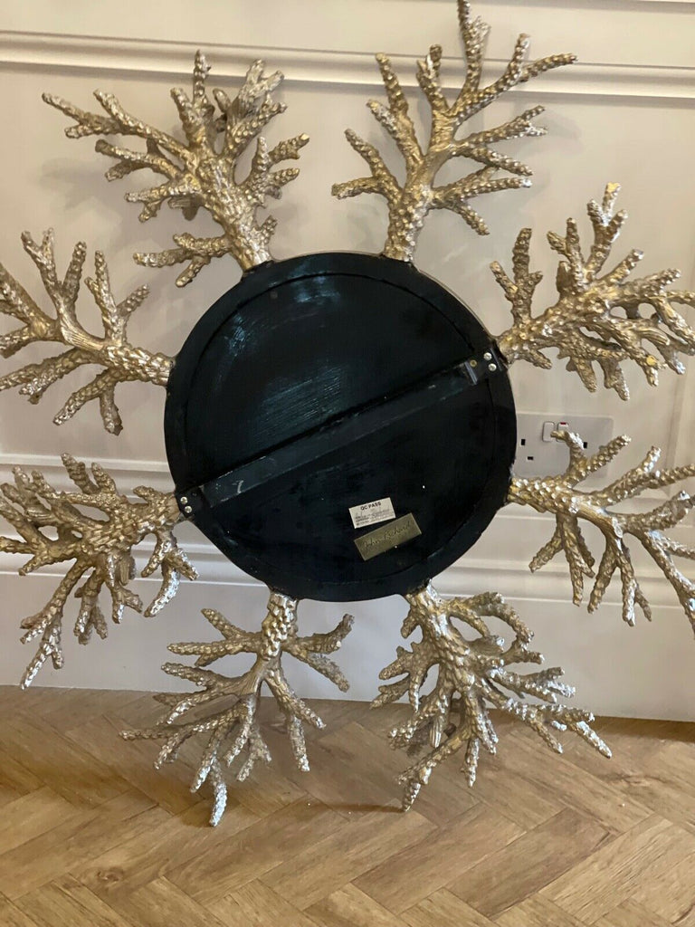 Superb John Richard Cast metal Coral convex Eglomise wall mirror rrp £2850