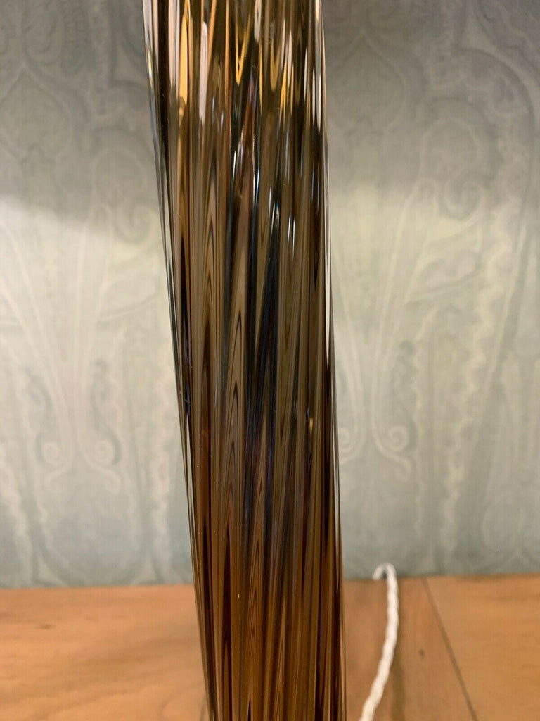 Best & Lloyd Glass Amber twist extra large table lamp  stunning quality