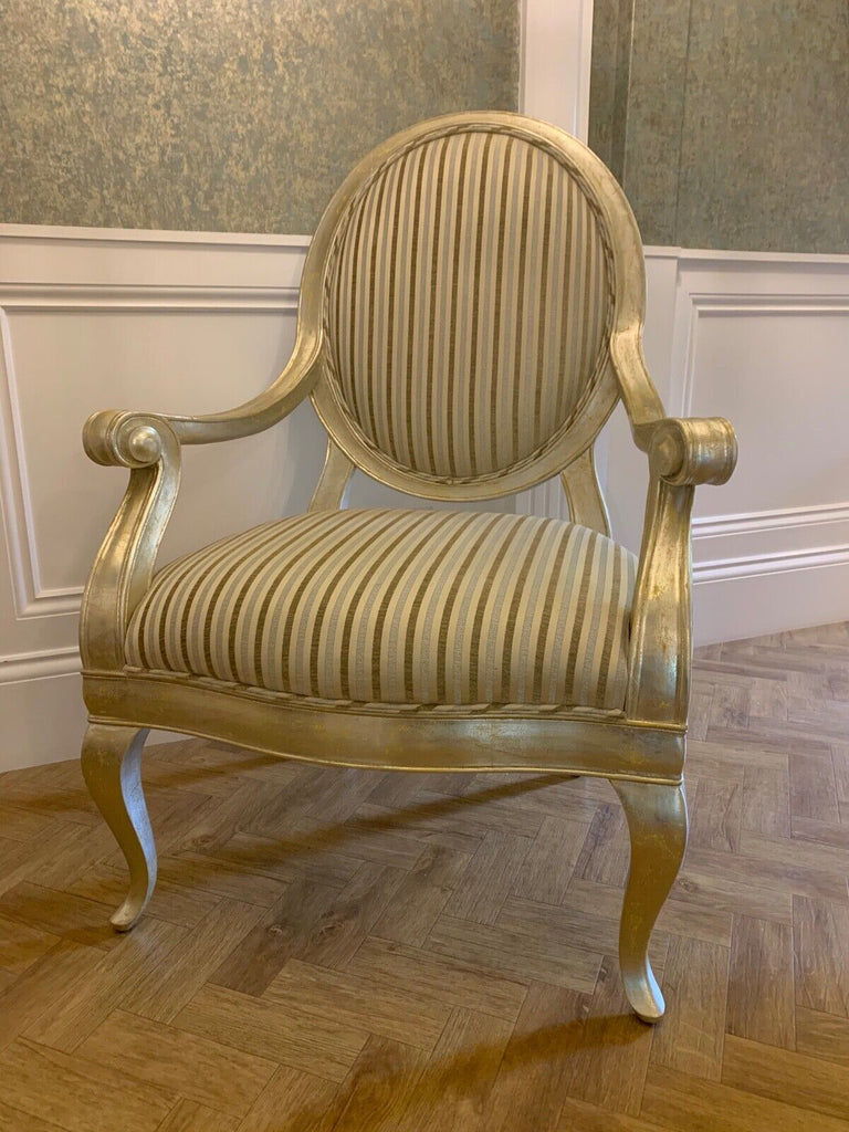 Stunning Duresta Amadeus Champagne Silver Gilt oversized armchair rrp £2546
