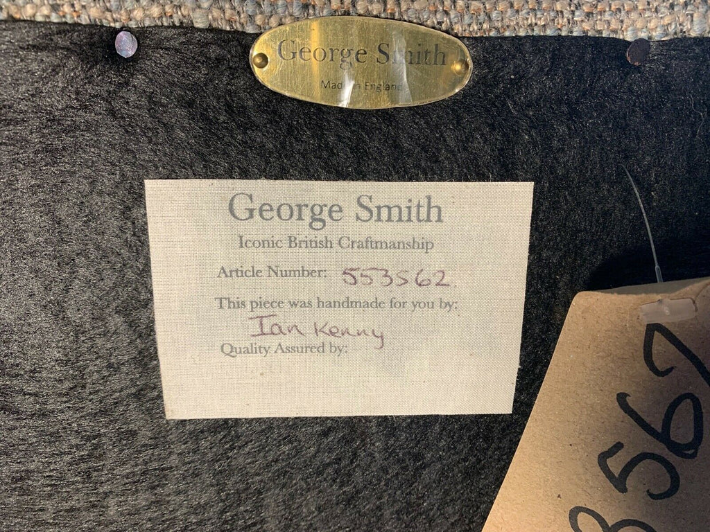 Ex Display George Smith Signature Minster armchair Mankind weave fabric rrp£6850