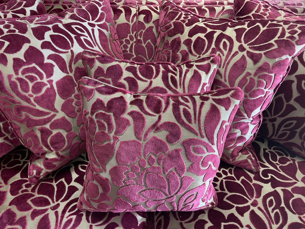 stunning Duresta Trafalgar large 3 seater sofa velvet floral fabric  rrp £6521