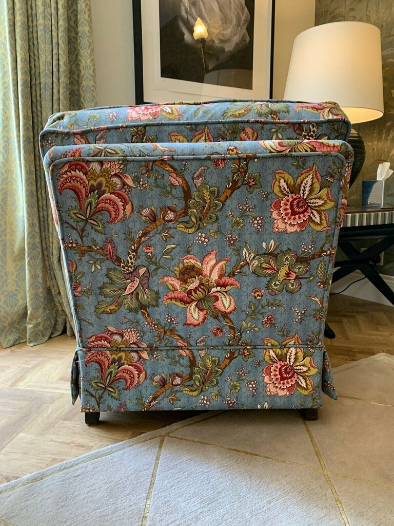 Amazing Contemporary Country House armchair in Waverly eclectic fabric