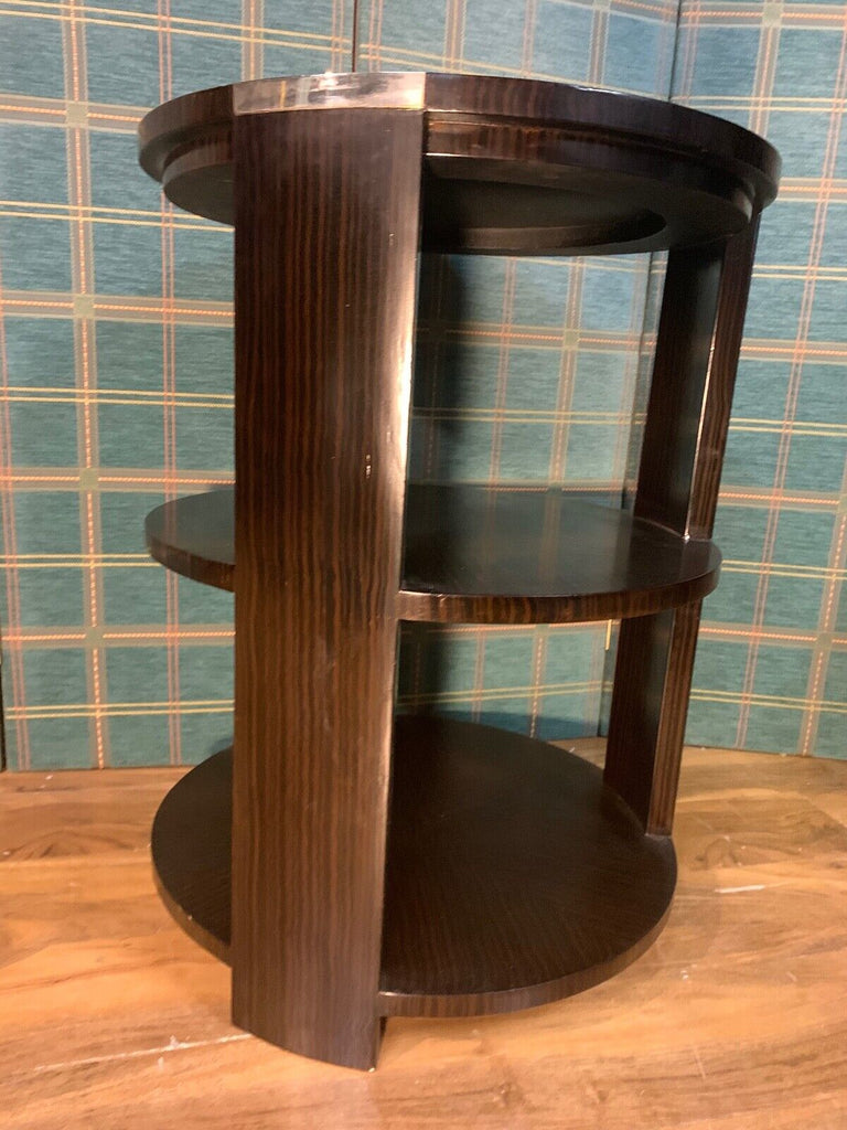 Julian Chichester Tribeca round side table with nickel detailing rrp £1450. A