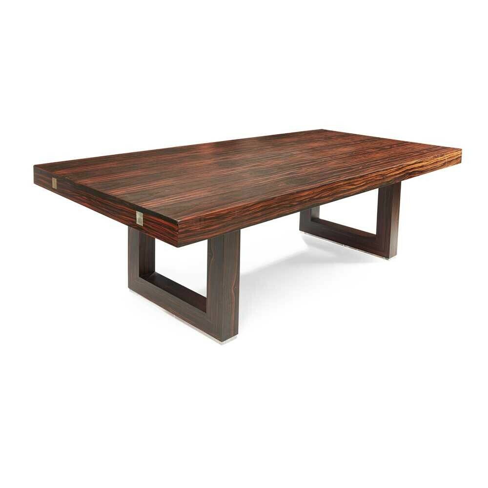 David Linley London Lizzard Macassar dining table &  8 Dice chairs rrp £41,400